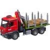 Bruder 03669 - Mercedes Benz Arcos Timber Truck with Loading Crane and 3 Trunks - New 2023 - Scale 1:16