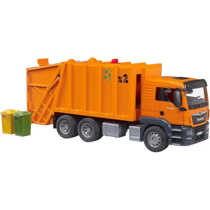 Bruder 03760 - MAN TGS Rear Loading Compress Garbage Truck New 2023 - Scale 1:16