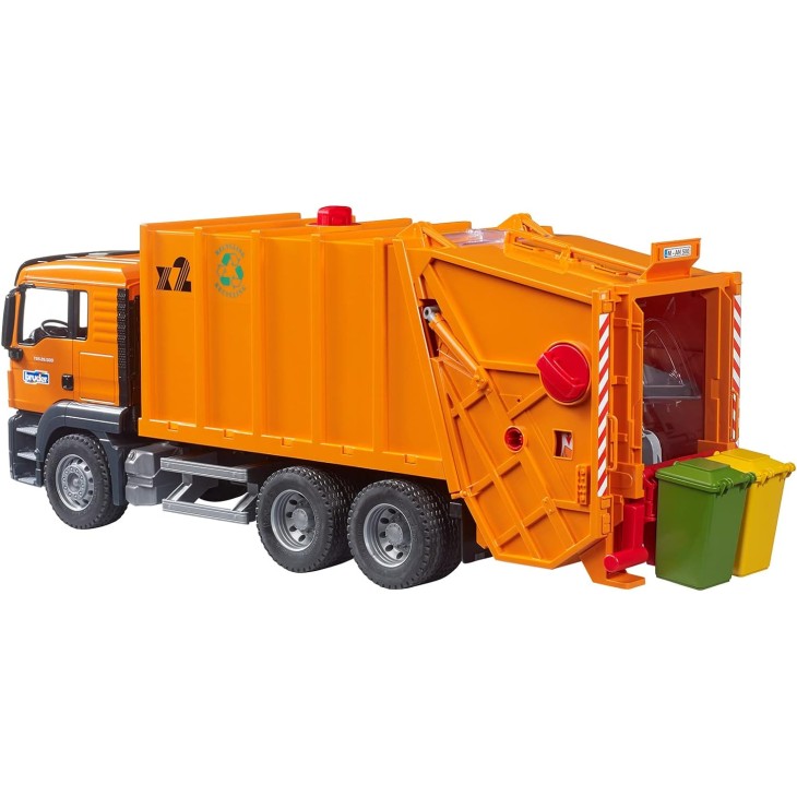 Bruder 03760 - MAN TGS Rear Loading Compress Garbage Truck New 2023 - Scale 1:16