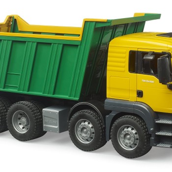 Bruder 03766 MAN TGS 26-500 Tipping Dump Truck Green Yellow - Scale 1:16