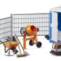Bruder 62008 - bworld Construction Set with Mixer and Portable Toilette - Scale 1:16