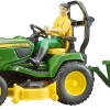 Bruder 62104 - John Deere X949 Lawn Mower Tractor With Trailer & Accessories - Scale 1:16
