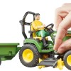 Bruder 62104 - John Deere X949 Lawn Mower Tractor With Trailer & Accessories - Scale 1:16