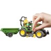Bruder 62104 - John Deere X949 Lawn Mower Tractor With Trailer & Accessories - Scale 1:16