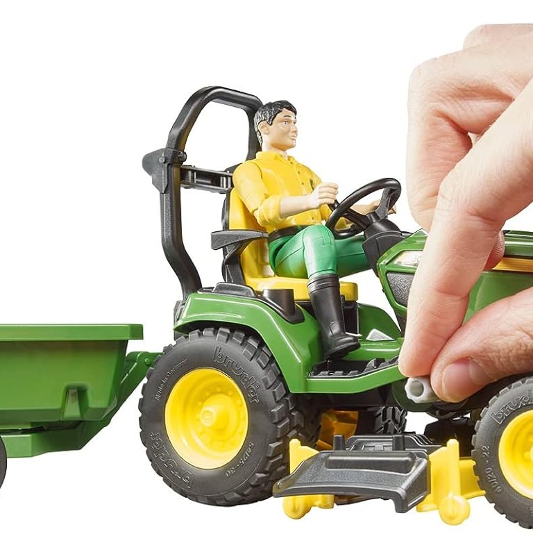 Bruder 62104 - John Deere X949 Lawn Mower Tractor With Trailer & Accessories - Scale 1:16