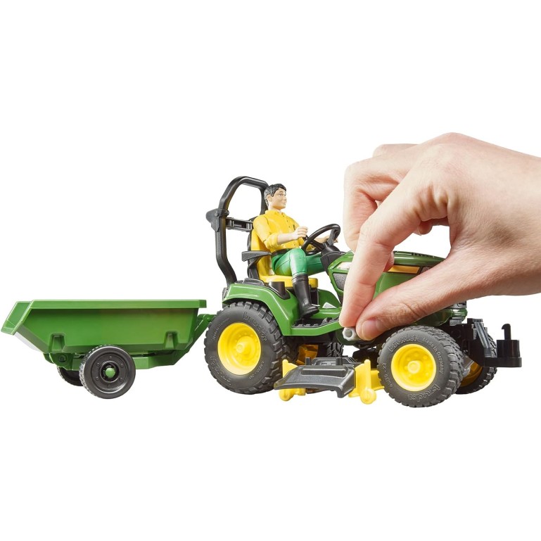 Bruder 62104 - John Deere X949 Lawn Mower Tractor With Trailer & Accessories - Scale 1:16