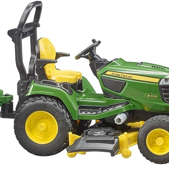 Bruder 62104 - John Deere X949 Lawn Mower Tractor With Trailer & Accessories - Scale 1:16