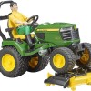 Bruder 62104 - John Deere X949 Lawn Mower Tractor With Trailer & Accessories - Scale 1:16