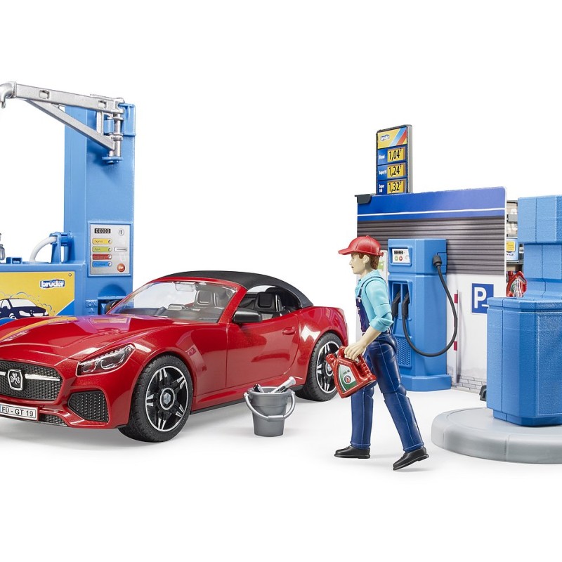 Bruder 62111 - Bworld Petrol Station and Car Wash - Scale 1:16
