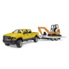 Bruder 02546 - Dodge RAM 2500 Truck Rental Service with Trailer & Mini Excavator - Scale 1:16 New 2025