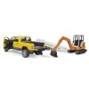 Bruder 02546 - Dodge RAM 2500 Truck Rental Service with Trailer & Mini Excavator - Scale 1:16 New 2025