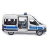Bruder 02683 - Mercedes G3 Sprinter Police Van with Driver and Light & Sound - Scale 1:16 New Item 2025