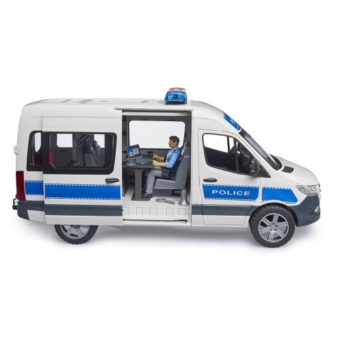 Bruder 02683 - Mercedes G3 Sprinter Police Van with Driver and Light & Sound - Scale 1:16 New Item 2025