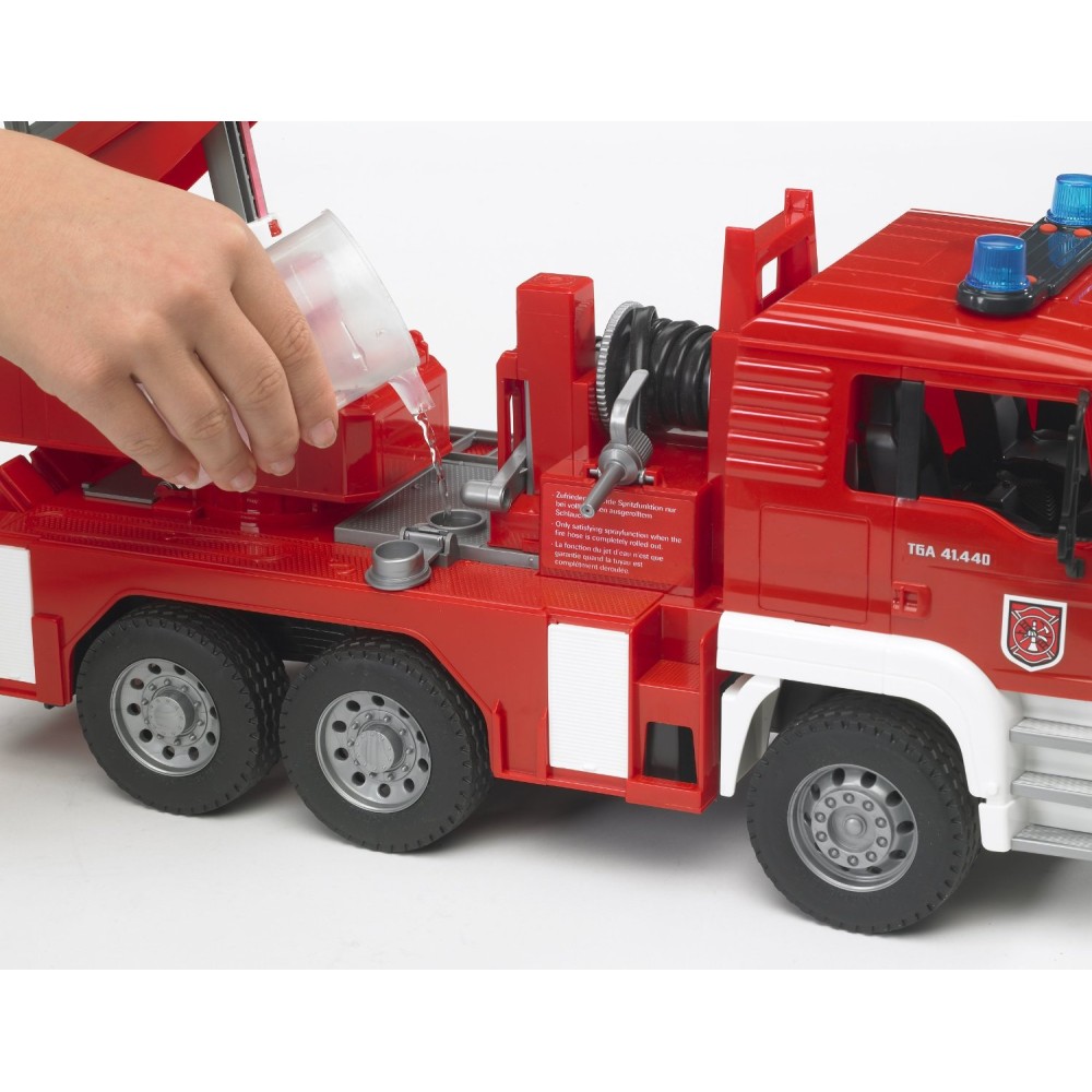 Bruder 02771 - MAN Fire Ladder Truck with Water Pump and Lights - Scale 1:16 