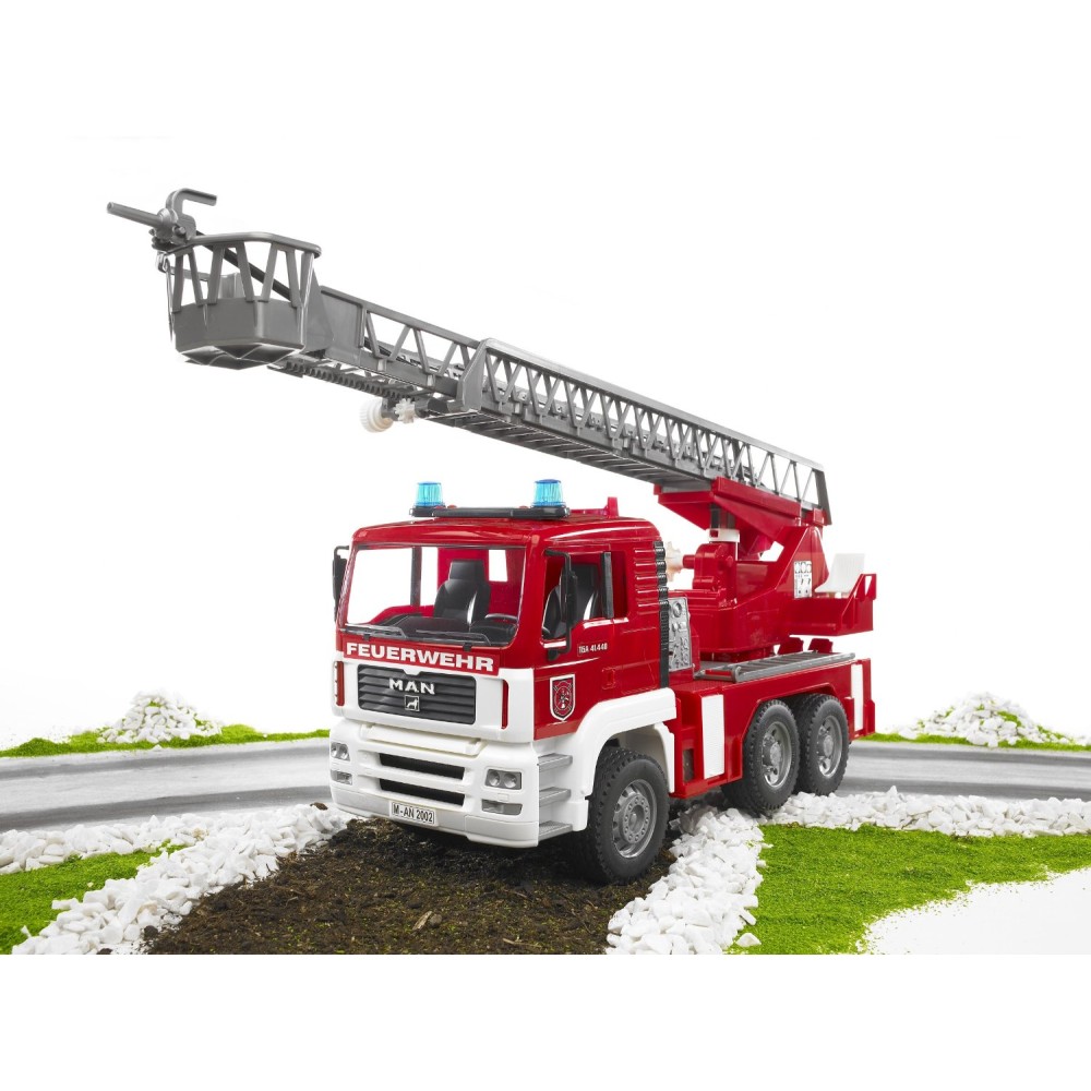 Bruder 02771 - MAN Fire Ladder Truck with Water Pump and Lights - Scale 1:16 
