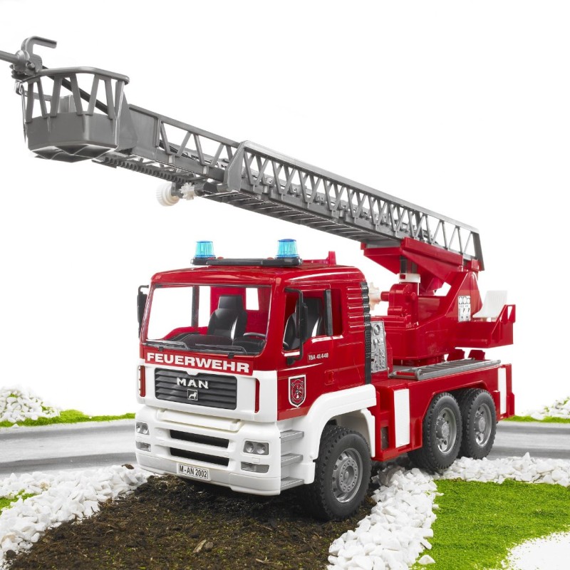 Bruder 02771 - MAN Fire Ladder Truck with Water Pump and Lights - Scale 1:16 