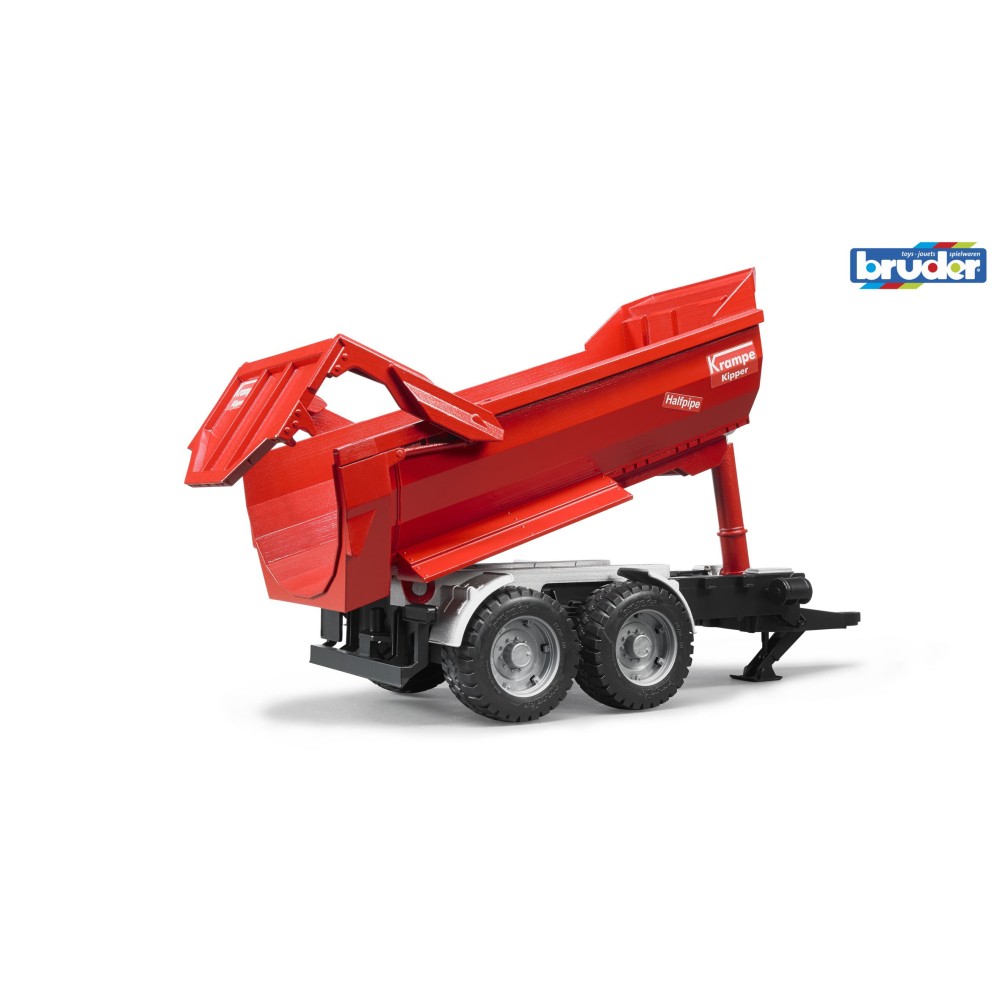 Bruder 02225 - Krampe tandem halfpipe tipping trailer - Scale 1:16