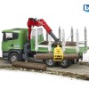 Bruder 03524 - Scania R-series Timber truck with loading crane and 3 trunks - Scale 1:16