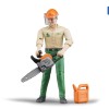 Bruder 60030 - bworld  Forestry worker with accessories - Scale 1:16