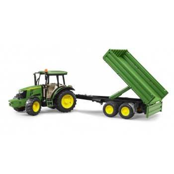 Bruder 02108 John Deere 5115 M Tractor with tipping trailer Scale 1:16
