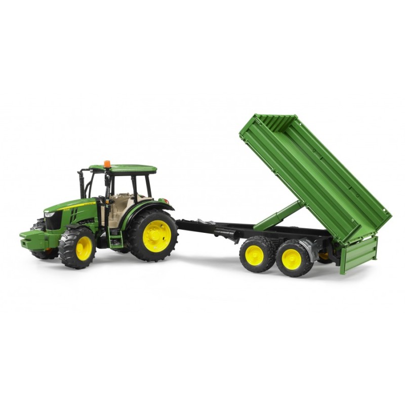 Bruder 02108 John Deere 5115 M Tractor with tipping trailer Scale 1:16