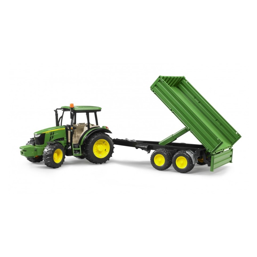 Bruder 02108 John Deere 5115 M Tractor with tipping trailer Scale 1:16