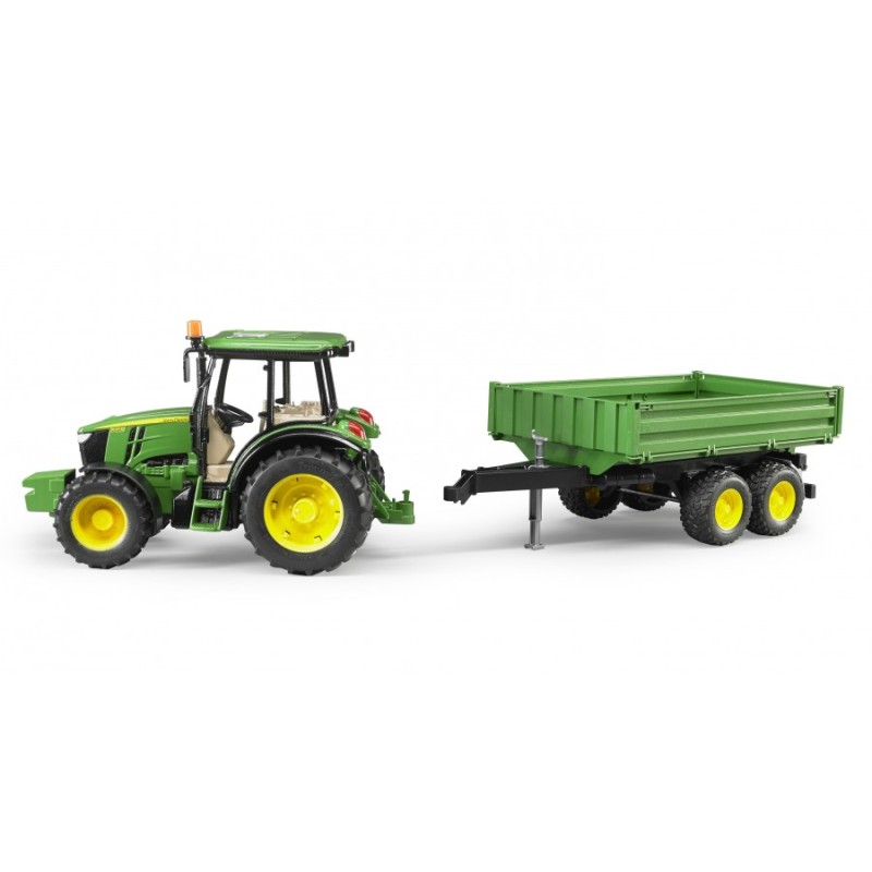 Bruder 02108 John Deere 5115 M Tractor with tipping trailer Scale 1:16