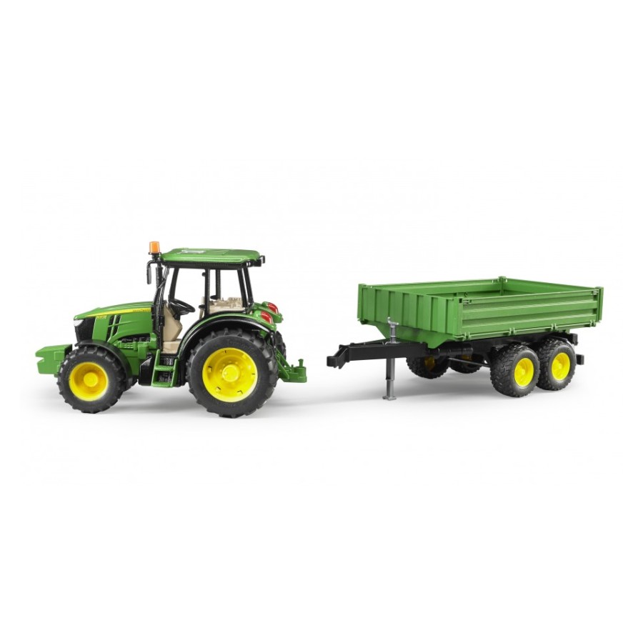 Bruder 02108 John Deere 5115 M Tractor with tipping trailer Scale 1:16