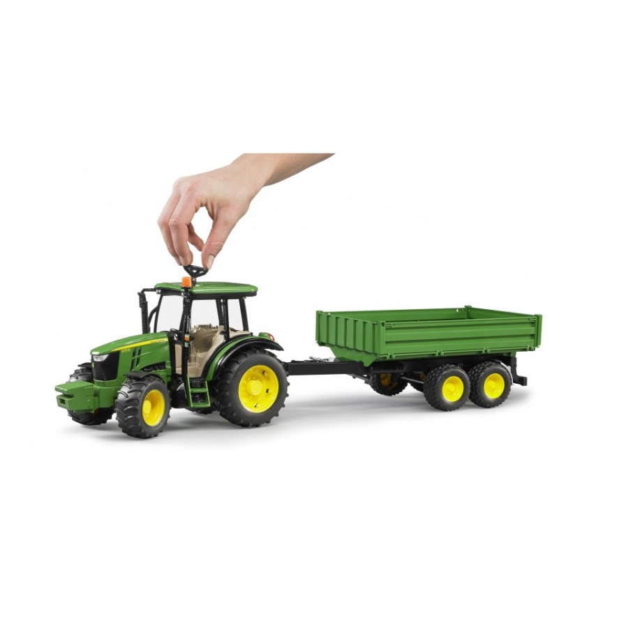 Bruder 02108 John Deere 5115 M Tractor with tipping trailer Scale 1:16