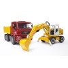 Bruder 02751 - MAN TGA Construction Dump Truck with Liebherr Excavator - Scale 1:16