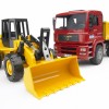 Bruder 02752 - MAN TGA Construction truck with articulated road loader FR130 - Scale 1:16