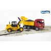 Bruder 02752 - MAN TGA Construction truck with articulated road loader FR130 - Scale 1:16