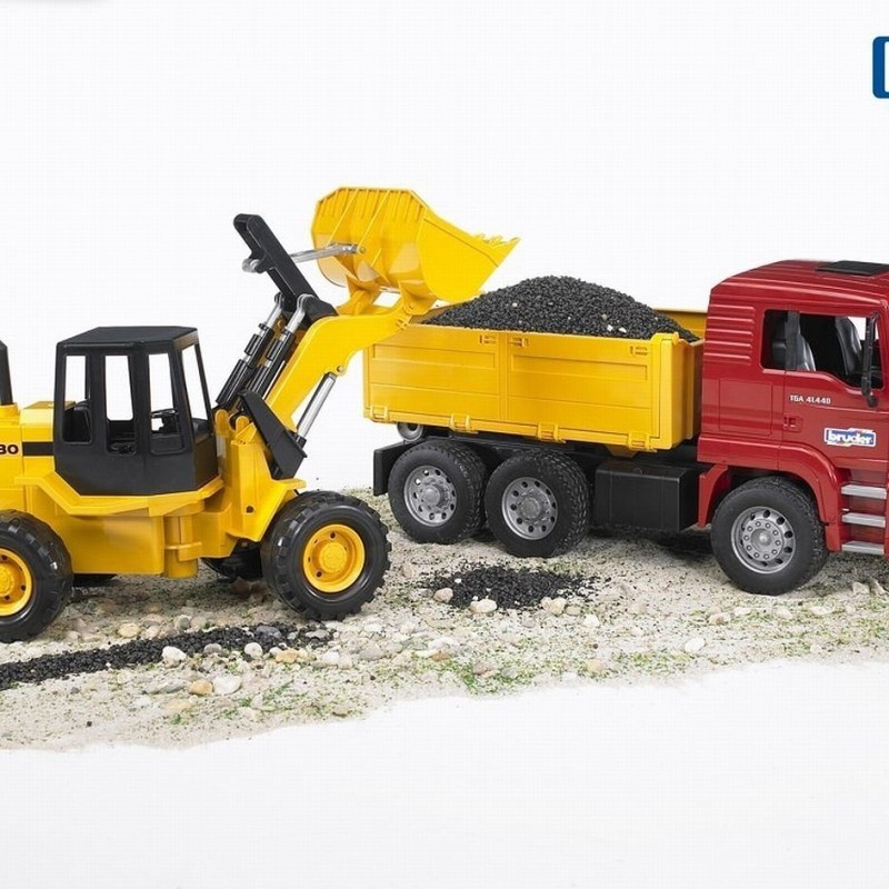 Bruder 02752 - MAN TGA Construction truck with articulated road loader FR130 - Scale 1:16