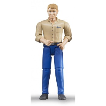 Bruder 60006 - Bworld Man light skin in Blue Jeans - Scale 1:16