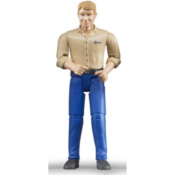 Bruder 60006 - Bworld Man light skin in Blue Jeans - Scale 1:16
