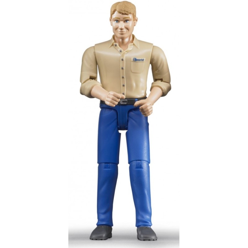 Bruder 60006 - Bworld Man light skin in Blue Jeans - Scale 1:16
