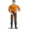 Bruder 60007 - Bworld Man light skin with Brown Jeans - Scale 1:16