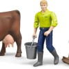 Bruder 62605 - Farming Set with Cow & Accessories