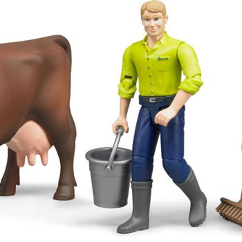 Bruder 62605 - Farming Set with Cow & Accessories