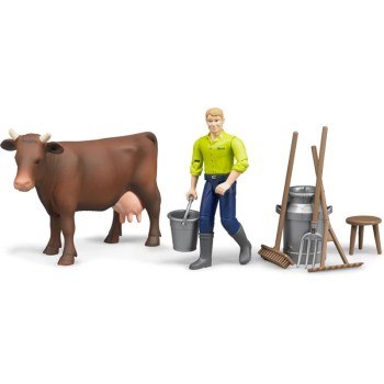 Bruder 62605 - Farming Set with Cow & Accessories
