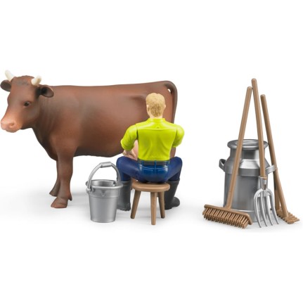 Bruder 62605 - Farming Set with Cow & Accessories