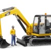 Bruder 02466 CAT Caterpillar Mini Excavator with Constructon Worker - Scale 1:16