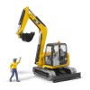 Bruder 02466 CAT Caterpillar Mini Excavator with Constructon Worker - Scale 1:16