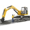 Bruder 02466 CAT Caterpillar Mini Excavator with Constructon Worker - Scale 1:16