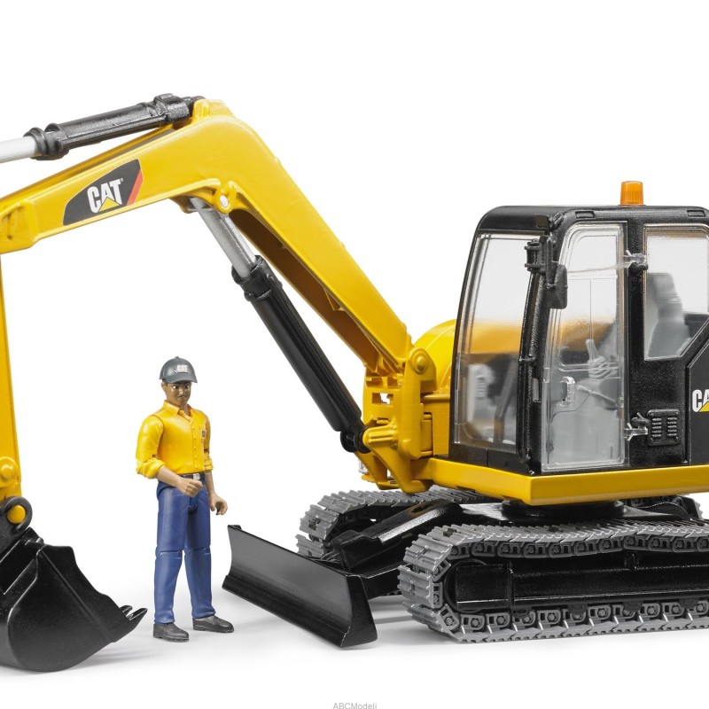 Bruder 02466 CAT Caterpillar Mini Excavator with Constructon Worker - Scale 1:16