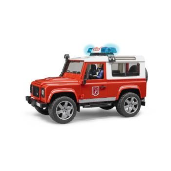 Bruder 02596 Land Rover Defender Station Wagon Fire Department with Fireman Scale 1:16