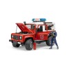 Bruder 02596 Land Rover Defender Station Wagon Fire Department with Fireman Scale 1:16