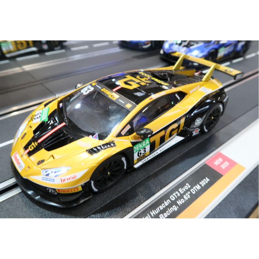 Carrera 23986 Digital 1:24 Lamborghini Huracan GT3 Evo2 GRT Grasser Racing No 63 DTM 2024 Slot Car