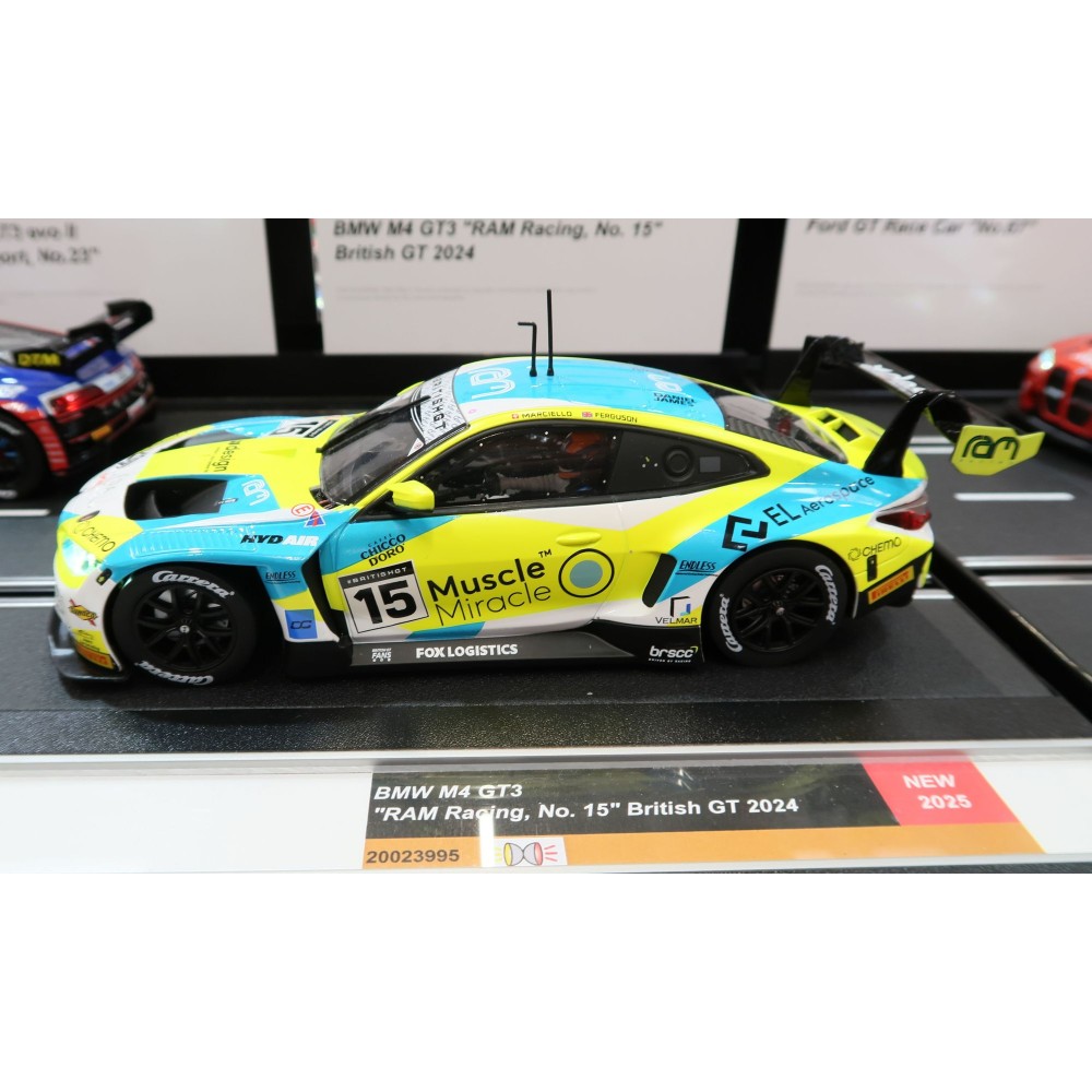 Carrera 23995 Digital 1:24 BMW M4 GT3 RAM Racing No 15 British GT 2024 Slot Car