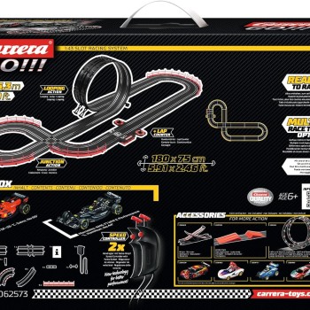 Carrera 62573 - Go 1:43 Racing for Glory F1 Slot Car Racing Set Mercedes Hamilton vs Ferrari Sainz